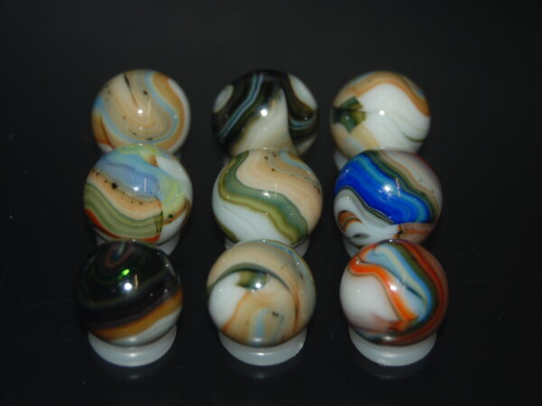 9 Beautiful HTF Jabo Swirl Marbles