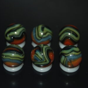 6 Beautiful HTF Jabo Dragon Classic Swirl Marbles