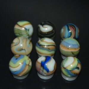 9 Beautiful HTF Jabo Classic Swirl Marbles