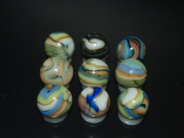 9 Beautiful HTF Jabo Classic Swirl Marbles