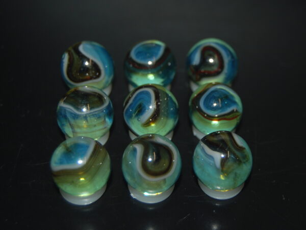 9 Beautiful HTF Jabo Classic Swirl Marbles