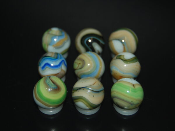 9 Beautiful HTF Jabo Classic Swirl Marbles