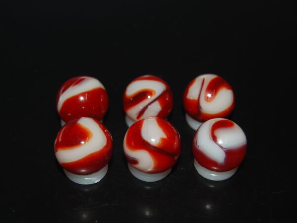 6 Beautiful HTF 1998 Jabo Classic Swirl Marbles