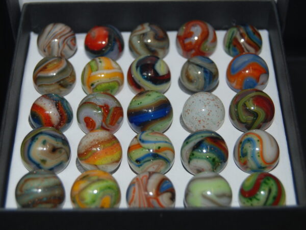 Collector Box Sammy Mountain Marbles Some With Gold Lutz Only Made For a couple Of Years 2012-2013