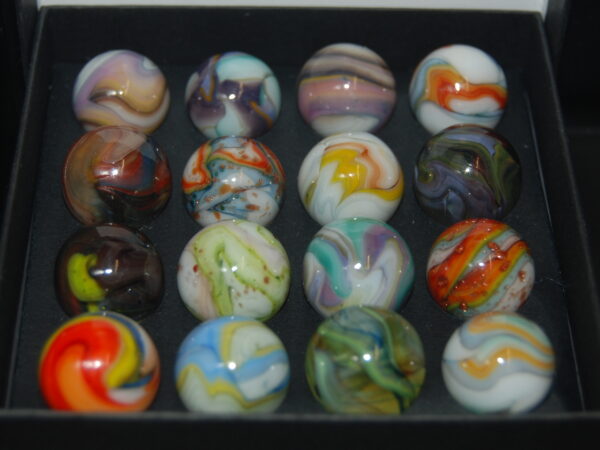 Collector Box DAS Heartland Some With Gold Lutz Marbles