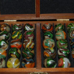 Collector Wooden Box VHTF Jabo LAST DANCE Some Aventurine Marbles Made 2008 Keepers