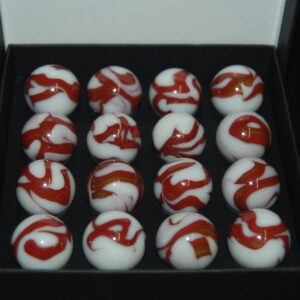 Collector Box HTF Jabo Salute Oxblood Marbles Made 8-7-2011